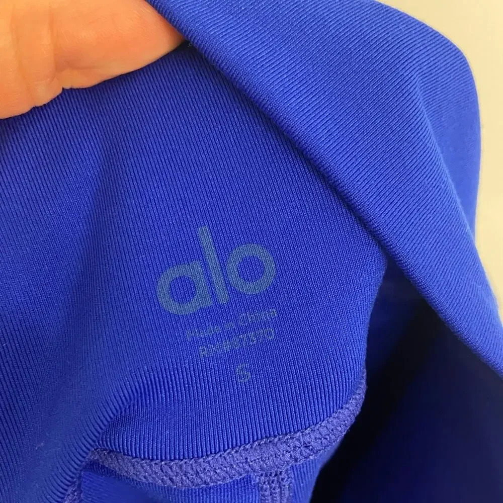 ALO Yoga High Waist Flocked Moto Leggings Sapphire Size Small - Picture 6 of 6